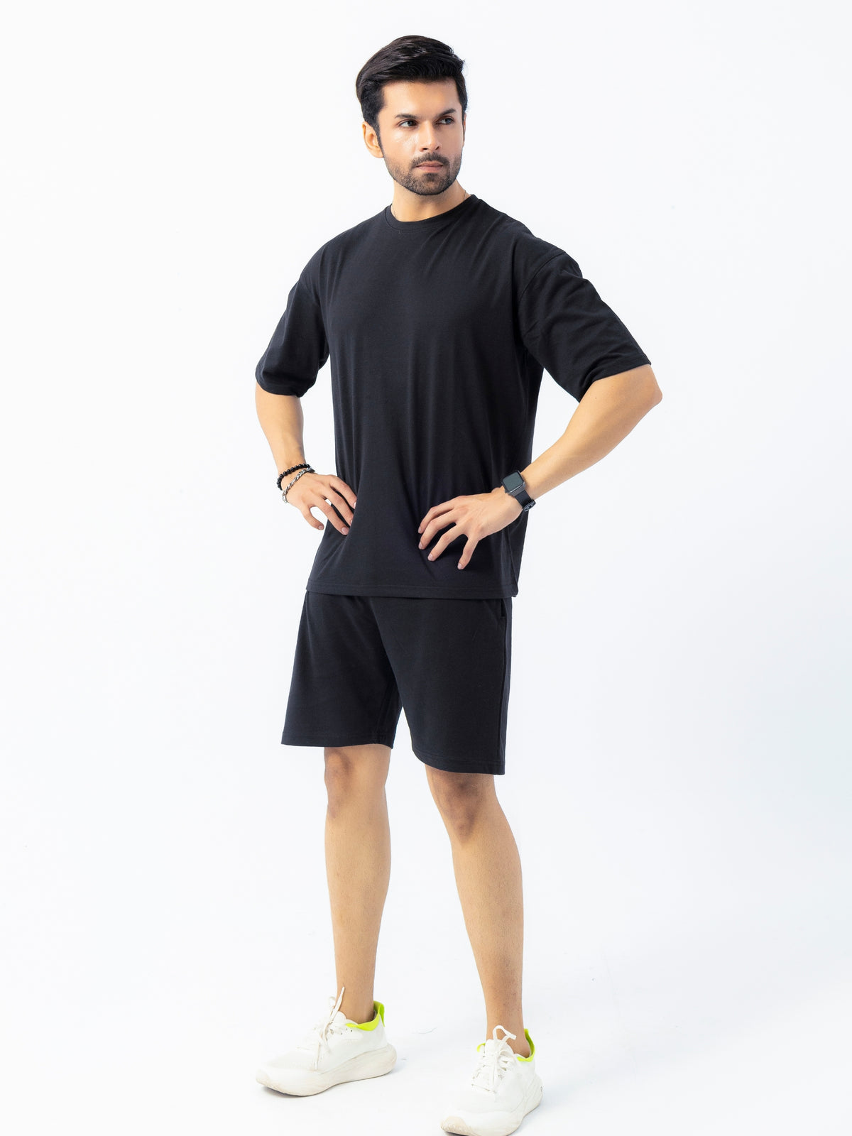 Men's Premium Oversized Cotton T-Shirt & Shorts Set