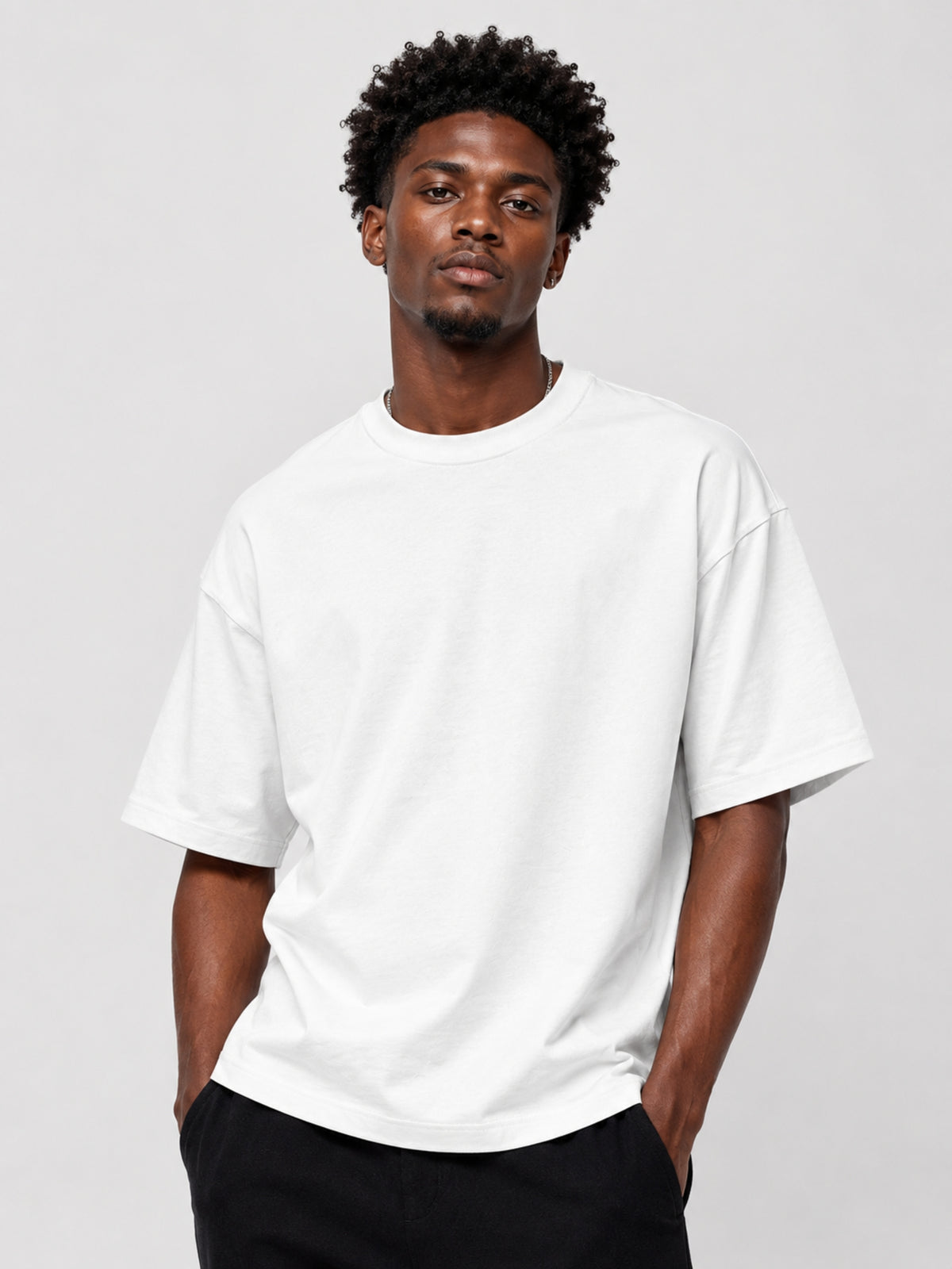 Unisex Basic Relaxed Drop Shoulder T-Shirt