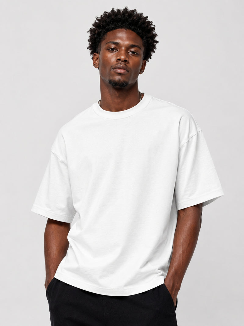 Unisex Basic Relaxed Drop Shoulder T-Shirt