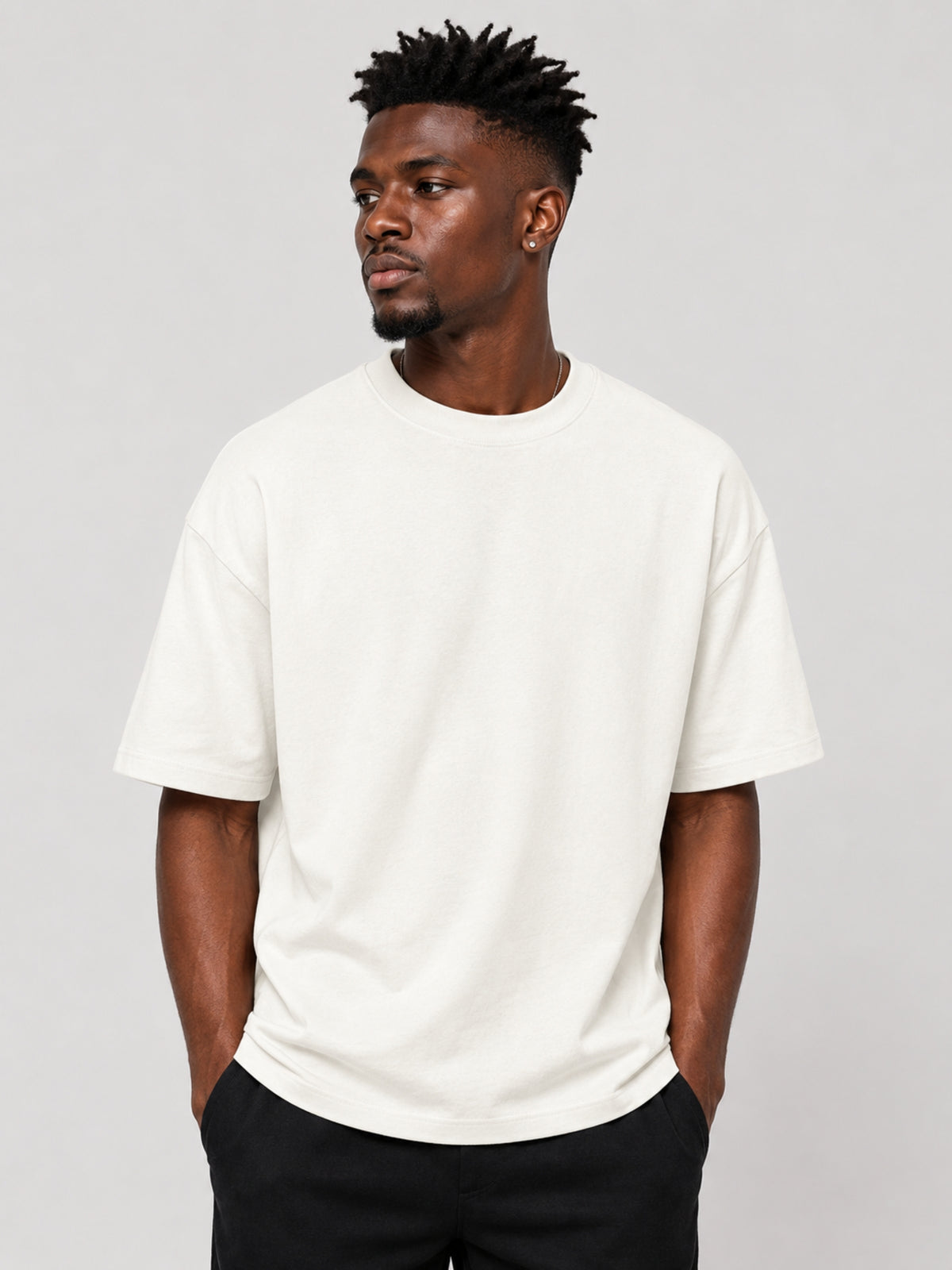 Unisex Basic Relaxed Drop Shoulder T-Shirt