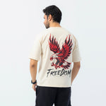 Unisex Freedom Eagle Graphic Drop Shoulder T-Shirt