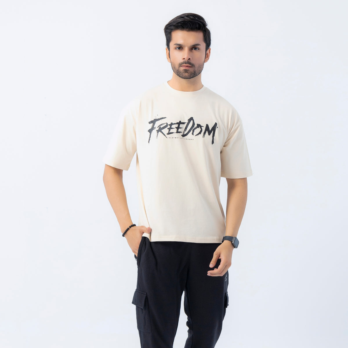 Unisex Freedom Eagle Graphic Drop Shoulder T-Shirt