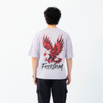 Unisex Freedom Eagle Graphic Drop Shoulder T-Shirt