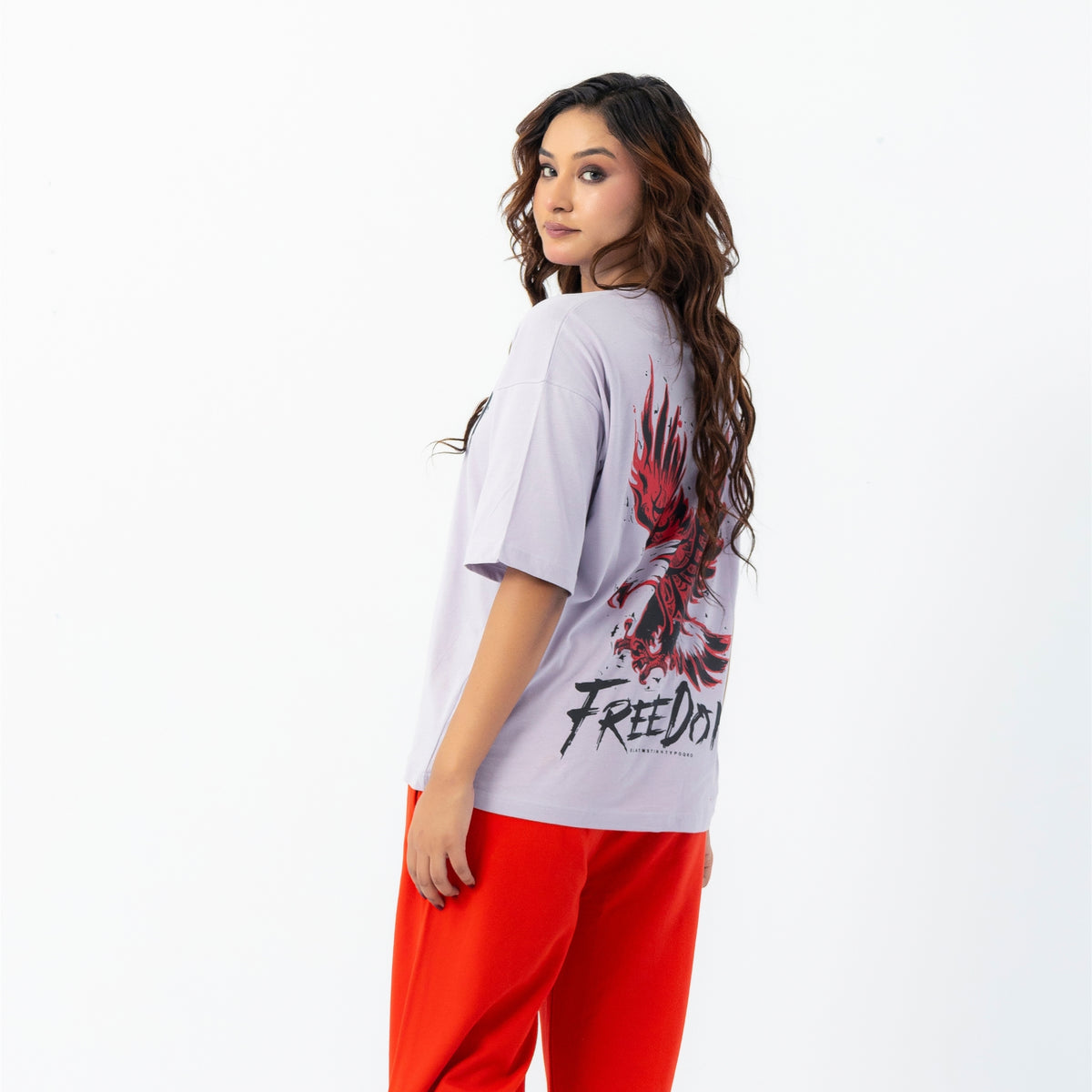 Unisex Freedom Eagle Graphic Drop Shoulder T-Shirt