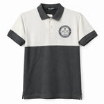 Men's Signature Emb Luxury Panel Polo - Rust & Dark Gray