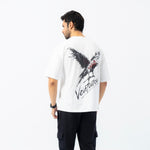 Unisex Venturous Bird Graphic Oversized Drop T-Shirt