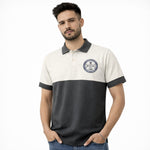 Men's Signature Emb Luxury Panel Polo - Rust & Dark Gray