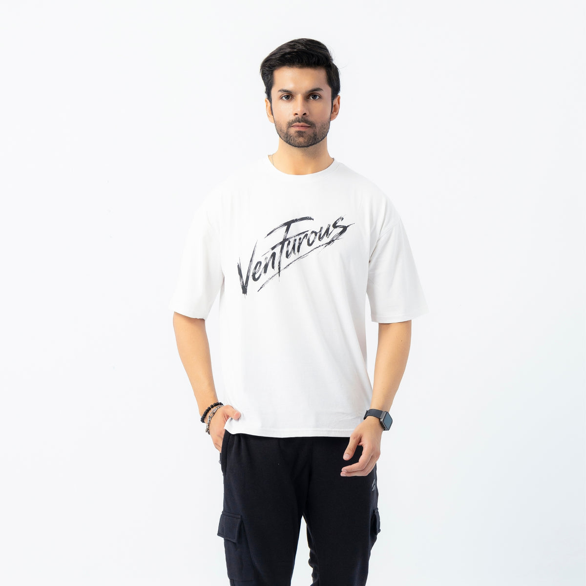 Unisex Venturous Bird Graphic Oversized Drop T-Shirt