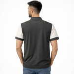 Men's Signature Emb Luxury Panel Polo - Rust & Dark Gray