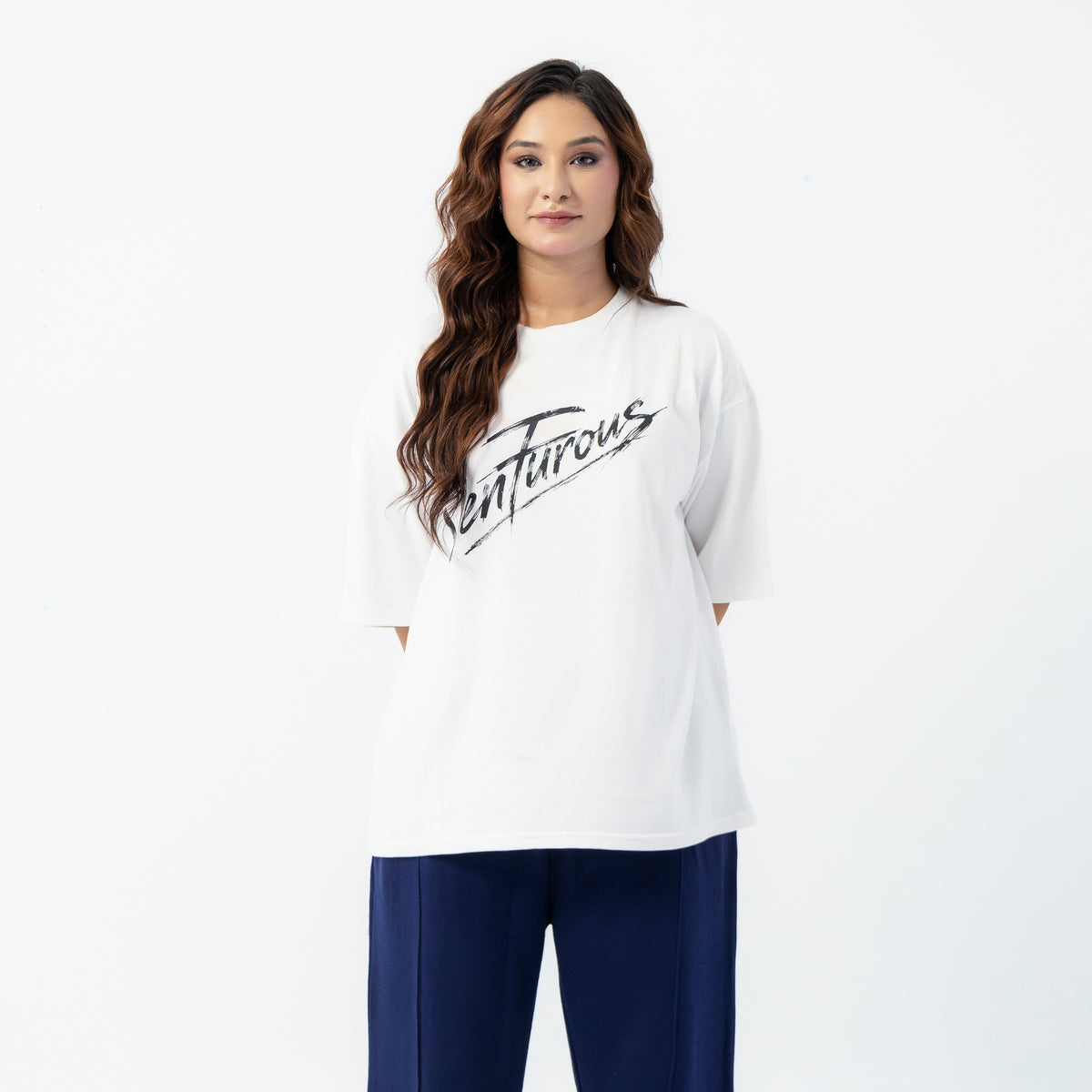 Unisex Venturous Bird Graphic Oversized Drop T-Shirt