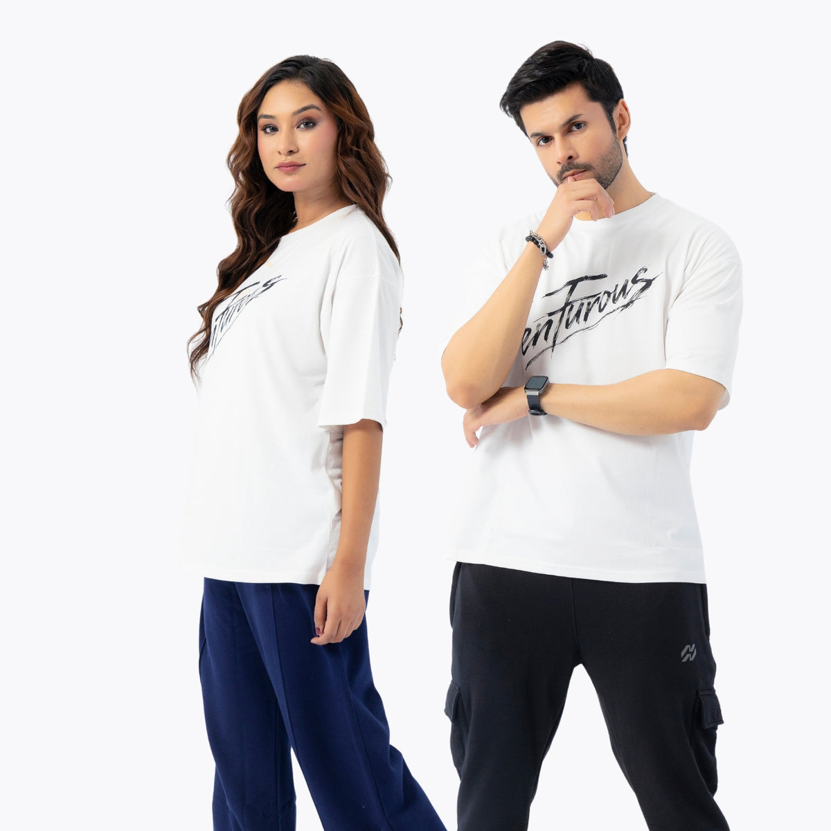 Unisex Venturous Bird Graphic Oversized Drop T-Shirt