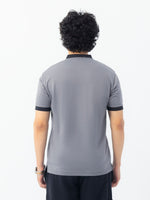 Men’s Crew Neck Half-Zip T-Shirt - Medium Gray