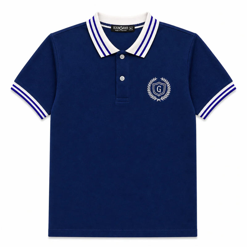 Mens’ Signature Embroidered Contrast Collar Polo Shirt