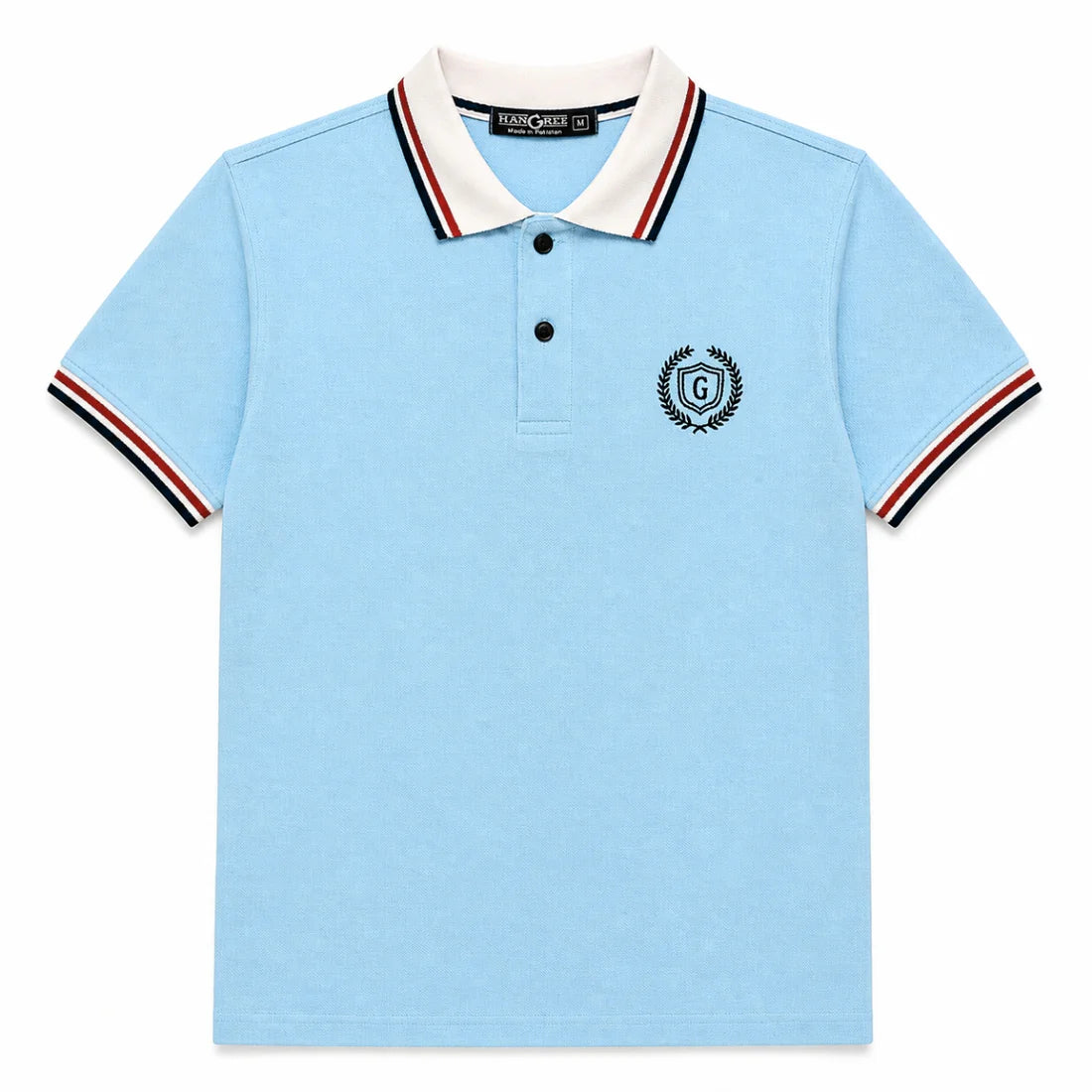 Mens’ Signature Embroidered Contrast Collar Polo Shirt
