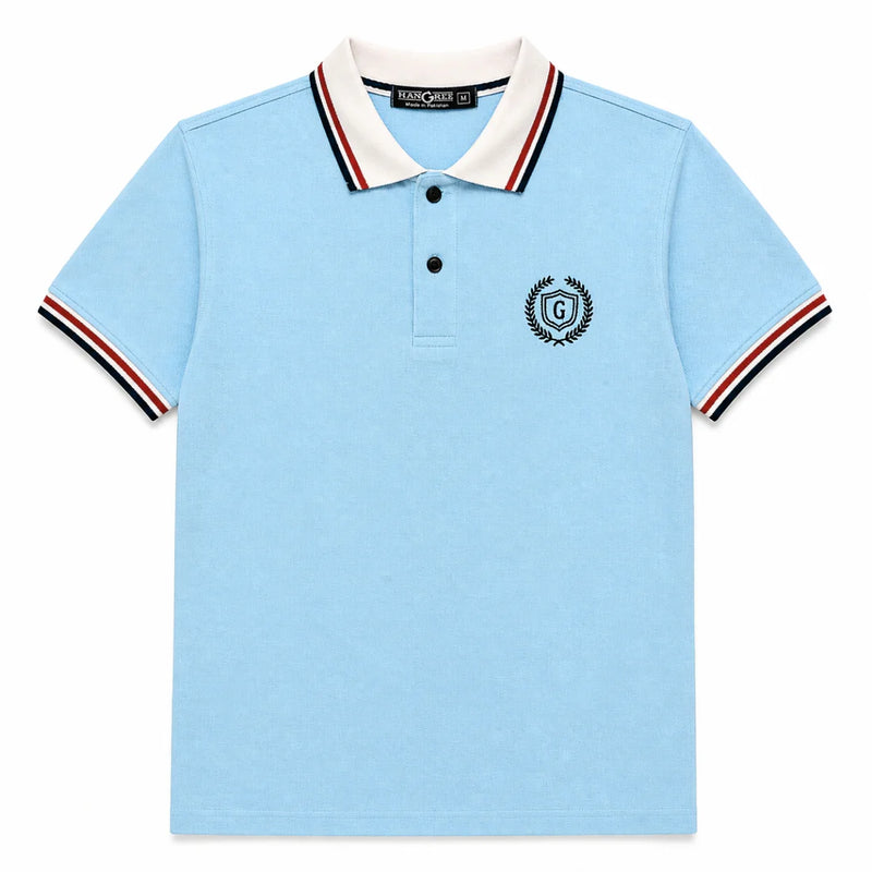 Mens’ Signature Embroidered Contrast Collar Polo Shirt
